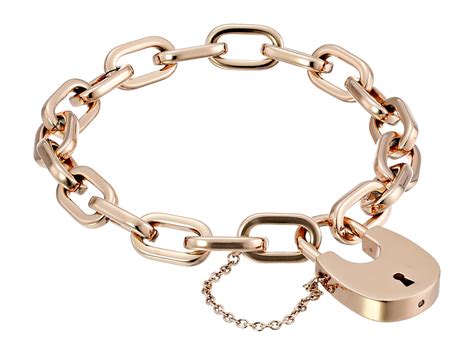 michael kors rose gold tone chain link padlock bracelet|Michael Kors Rose Gold.